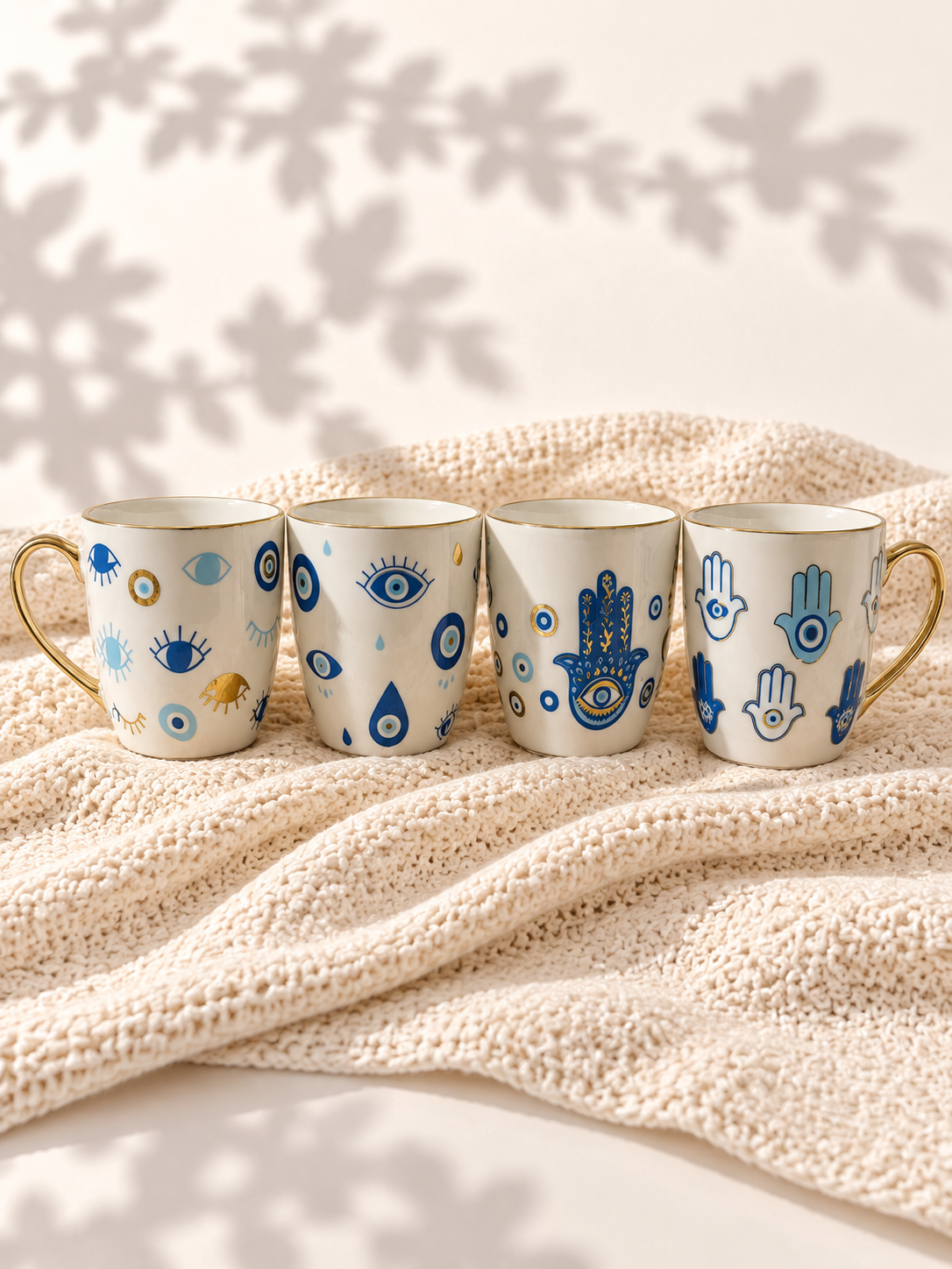 Set of four mugs