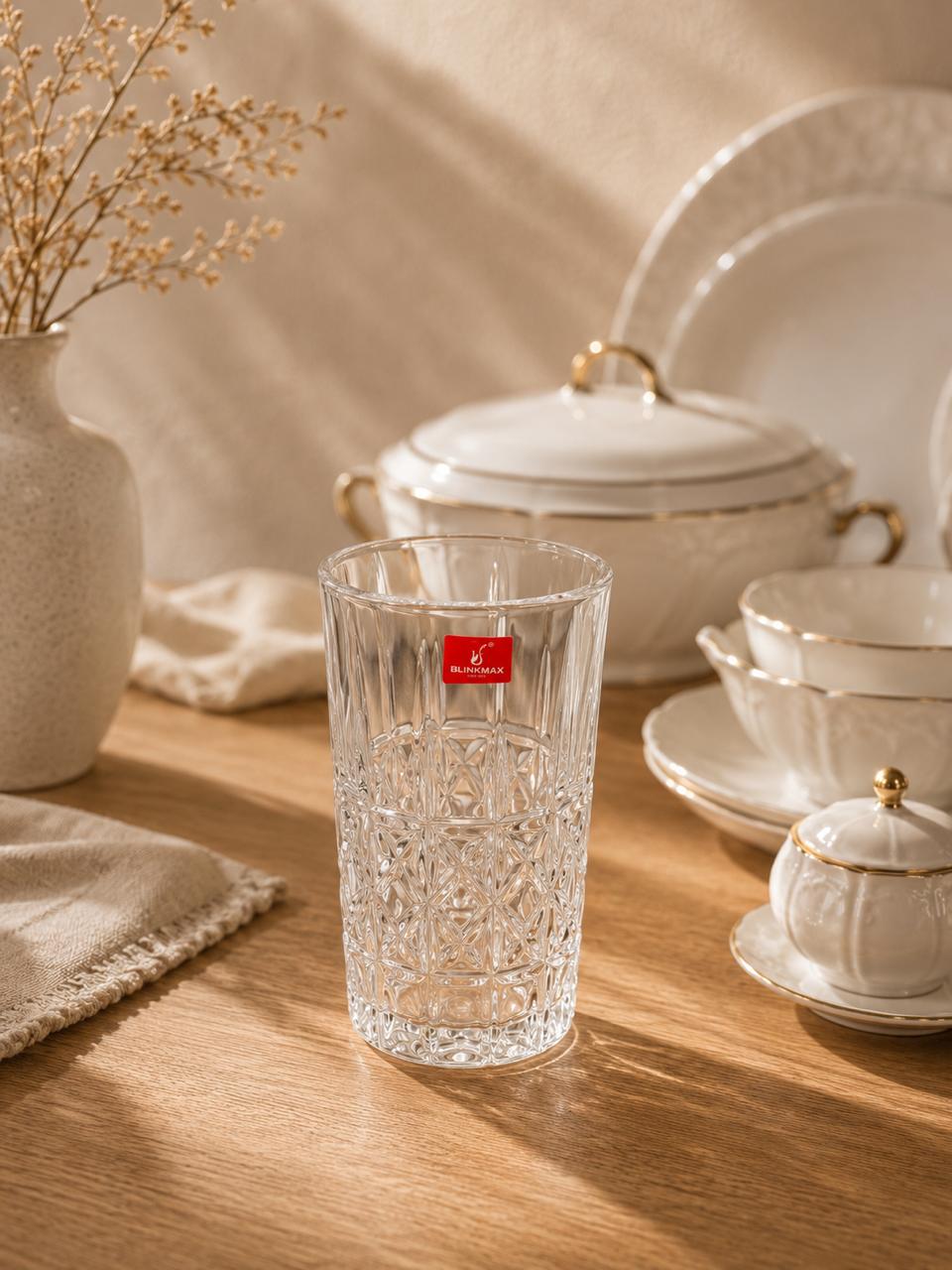 Glass ware - طقم أكواب زجاج 6 قطع