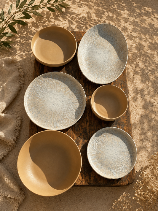 Mix cafe new Porcelain Dinner Set – 26 Pieces - طقم عشاء بورسلين ٢٦ قطعه من فتحي محمود