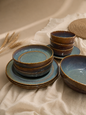 Emerald Green Porcelain Dinner Set – 26 Pieces - طقم عشاء بورسلين ٢٦ قطعه من فتحي محمود