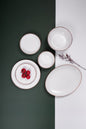 White Matte Porcelain Dinner Set – 26 Pieces - طقم عشاء بورسلين ٢٦ قطعه من فتحي محمود