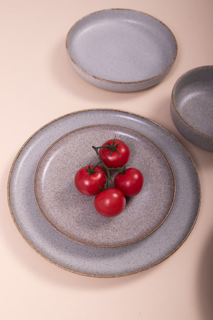 Grey Matte Porcelain Dinner Set – 26 Pieces - طقم عشاء بورسلين ٢٦ قطعه من فتحي محمود