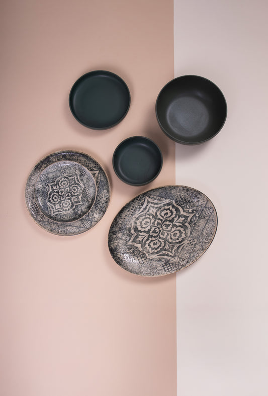 Ghurnata Porcelain Dinner Set – 26 Pieces - طقم عشاء بورسلين ٢٦ قطعه من فتحي محمود