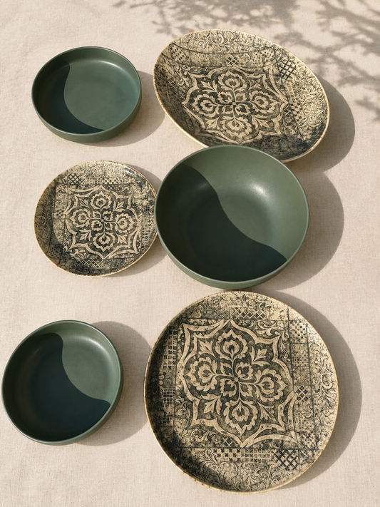 Ghurnata Porcelain Dinner Set – 26 Pieces - طقم عشاء بورسلين ٢٦ قطعه من فتحي محمود