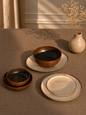 Mocha Royal Dinner Set – 26 Pieces - طقم عشاء بورسلين ٢٦ قطعه من فتحي محمود