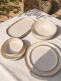 Beige Rush Porcelain Dinner Set – 26 Pieces - طقم عشاء بورسلين ٢٦ قطعه من فتحي محمود