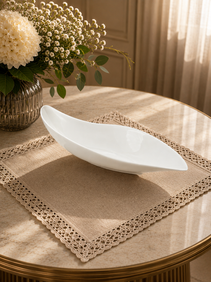S plate porcelain