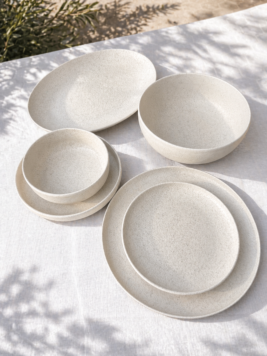 Code 4 matte Porcelain Dinner Set – 26 Pieces - طقم عشاء بورسلين ٢٦ قطعه من فتحي محمود